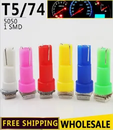 20pcs per bag T5 5050 Instrument Cluster Lamp Car Dashboard Light Indicator Lights LED Interior Light Car Styling 1 SMD2162832