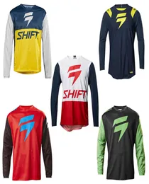 Shift Jersey MX Motokros Kir Bisiklet Offroad ATV MTB Mens Dişli Hızlı Derleme Uzun Kollu Tshirt Motosiklet Giyim 4436866