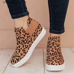 Scarpe eleganti Scarpe singole con suola piatta con fascia elastica medio-alta per donna stampa leopardata in tinta unita con altezza elevata all'interno delle scarpe da tavolo casual T240220