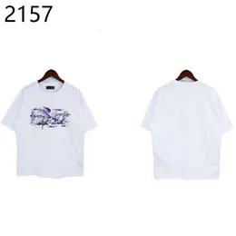2024 Magliette da uomo Donna Amaris Designer Stampato Tops Tees Moda Uomo T-shirt Cotone di qualità Casual Manica corta Lusso Hip Hop Streetwear Magliette A miris BIANCO zv