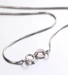 Whole Sale6Sizes Available Real 925 Sterling Silver Necklacesスリムシンチェーンネックレス女性チェーンキッズジュエリー14-32 "Colier3914348
