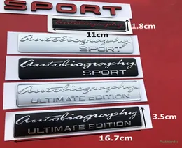 필기 SV 자서전 Ultimate Edition Sport Emblem Bar Badge for Range Rover Executive 제한 자동차 트렁크 로고 스티커 2293146