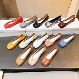 Klänningsskor designer balettskor våren hösten 100% fårskinn super mjuk mode kvinnor platt ägg rullar sko dam läder lata dans loafers stor storlek 34-40