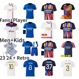 2023 2024 Lyon 3rd Soccer Jerseys Olympique Lyonnais Men Kids Football Shirt Home Away 3rd Fans Player Aouar Cherki Tolisso M.Balde Jeffinho Alvero Maillot de Foot 4XL