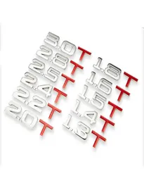 3D-Metall-Emblem für Kofferraum, Motor, Hubraum, Skala, V6, V8, Allradantrieb, Autoaufkleber 131415 16 18 20 22 24 25 28 30T2155502
