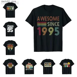 Men's T-Shirts 27 years old 27th Birthday Anniversary Best Limited 1995 Retro 90s Gift T-Shirt 100% Cotton T shirts Men Women Unisex Tops Tees Q240220