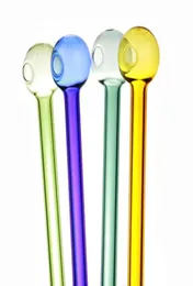 QBsomk Narghilè 4 pollici tubo dell'acqua colorato tubi per bruciatore a nafta in vetro pyrex spesso Tubo per occhiali Tubi4977353