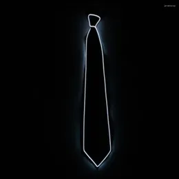 Bow Ties Retro DJ Bar Club Stage Props 여성을위한 사업 El Wire Neon Party Suits Wedding Led Tie Luminous Glouging Mook