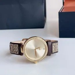 Luxury Coachs Gold Women Watch Top Brand 32mm designer armbandsur Diamond Lady Watches for Womens Valentines Christmas Mothers Day Gift