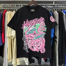 Designer-Hemd, Herren-T-Shirts, kurzärmlig, T-Shirt für Männer und Frauen, Streetwear, Hip-Hop-Mode-T-Shirt, Hell Star Hellstar, kurze modische Tops, lässiges T-Shirt mit Buchstaben auf der Brust