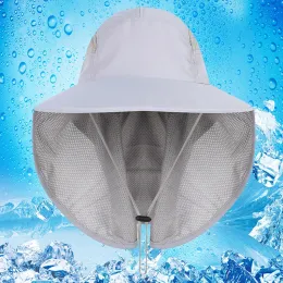 Cloches 2023 QuickDrying Camping Hat Fishing Cap Outdoor Bucket Hat Windproof Trekking Hat Safari Hunting UV Protection Hat Men Women