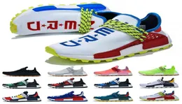 Bütün NMD İnsan Yarışı Erkek Kadınlar Koşu Ayakkabı Pharrell Williams Hu Beyaz Siyah Sarı Kırmızı Gri Eğitimler Spor Spor ayakkabıları Erkekler SI4824179