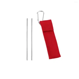 Kitchen Storage 1 Set Detachable Collapsible Stainless Steel Chopsticks Portable With Folding Outdoor Picnic For Travel