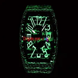 Män av högsta kvalitet Vanguard Watches Automatic Auto Date Watch Mens Black Dial Carbon Fiber Rubber Man Clock Men's Sports Wristw221f