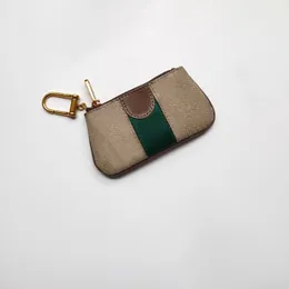 302 Anahtar Çanta Deri Cüzdan Moda Kadınlar Erkekler Keyringbag Tutucu Para Çantası Lüks Tasarımcı Tuval Altın Düğmeleri Mini Cüzdanlar Takım Aksesuarları Kutu