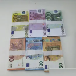 Andere festliche Partyartikel Filmgeld Banknote 5 10 20 50 Dollar Euro Realistische Spielzeugbar-Requisiten Kopie Währung Faux-Billets 100 Stück Dhojp