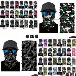 Party Masks Outdoor Seamless Magic Scarf Ski Camo Half Face Mask Bandana Neck Warmer pannband Turban Cycling P11032787383 Drop Deliv Dht1n