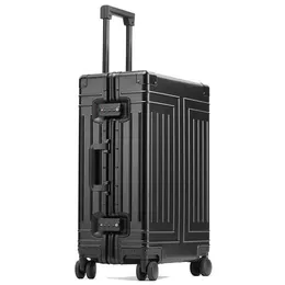 Designer luggage Boarding Rolling suitcases New top quality aluminum travel luggage business trolley suitcase bag spinner carry on rolling luggage 20 24 26 29 inch