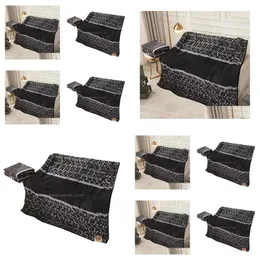 Decken Luxus Decke Designer Schwarz Brief Logo Klimaanlage Reise Badetuch Weiche Winter Sofa 150x200 cm Drop Lieferung nach Hause Dhdvq