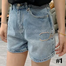 Shorts jeans femininos de marca de moda premium mais vendidos, calças quentes para o verão