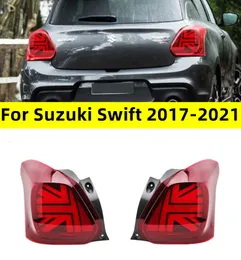 スズキスウィフト20 17-20 21 LEDリアドライビングテールライトブレーキシグナル警告ランプカーアセンブリテールライト