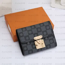 Mode plånbok kvinnor vrid lås handväska korthållare damer handväska designer plånbok pursar mäns kreditkort klassiska fickdesigner purses lyx med låda