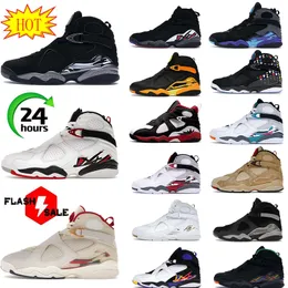 2024 Basketskor 8 Casa Yellow Black Winterized Jumpman White Aqua Outdoor 8s Women Mens Sneakers Sports Trainers Storlek 7-13