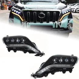 Toyota Prado LC150 20 13-20 17 헤드 라이트를위한 자동차 스타일 헤드 램프 모든 LED Angel Eye Bi Xenon Beam Lights Assembly