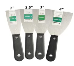 4PcsSet Putty Knife Scraper Blade 2quot 25quot 3quot 4quot Carbon Steel Plastic Handle Scraper Shovel Wall Plastering Kn9318955