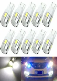 100X T10 194 168 6000K W5W 5630 LED 6SMD Автомобильная клиновидная лампа для проектора 5184558