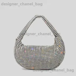 Totes borse da sera con diamanti di lusso pochette da sera firmate con strass borse da donna borse da festa shinny borsa a rete in cristallo argento 2023 T240220