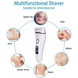 63P4 Epilator USB RECHARGEABLE Women Painless Electric Epilator Beard Hair Removal Womens rakmaskiner Portable Female Hair Trimmer LCD D240424