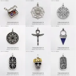 Pendants Pendant Skull Crown Cross of Life Ankh Scarab Karma Wheel Feather Lotus Tiger Maze Ethnic Lizard Jewelry Gift For Woman Men