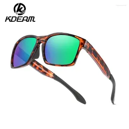 Sunglasses KDEAM Square Ultra Light Men Polarized TR90 Frame TAC 1.0mm Thickness Lens Driving Sun Glasses Women Sports Goggles