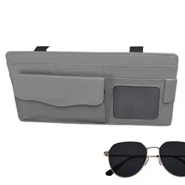 Visor Card Pocket Multi-Use Visor Organizer Skin-Friendly And Adhesive Automotive Interior Accessories For Eyeglasses Sunglasses