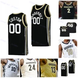 Vanderbilt Commodores Basketball Jersey Ven-Allen Lubin Jason Rivera-Torres Isaiah West Carter Lang Malik Presley Mens Youth Custom Stitched Vanderbilt Jerseysd