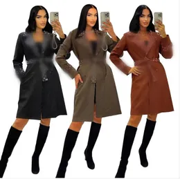Winter Spring Casual Women's Luxury Trench Wool Blend Warm Coat Woman Desiger Long Jackets Classic Windbreaker British England Style Lape With Belt Coats 3xl