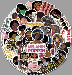 50 Nonrepeating Inspirational Black Girl Melanin Poppin Stickers Notebook Bagage Scooter Trolley Case Laptop Skateboard Car STIC3050429