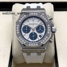 Lastest AP Wristwatch Movement Write Watch Royal Oak Offshore Series 37mm Watch Diameter Automatisk mekanisk gummi Fashion Leisure Mens och Womens Famous Watch
