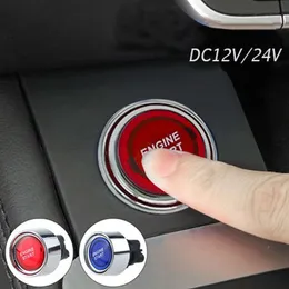 Araç Motor Başlangıç ​​Anahtarı Düğmesi Anahtarsız anahtarlar LED göstergesi 12V/24V ile kapalı başlangıçta evrensel değiştirilmiş ateşleme