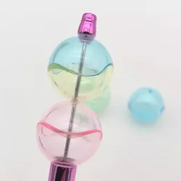 29mm Unique Craft Handmade Empty Ball with Hole Colors Fancy Kids Girly DIY Decorative Snow Globes Empty Ball for Beadable Pen