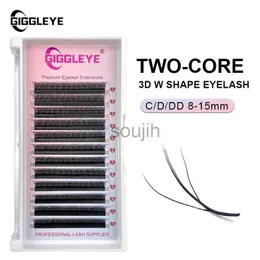 False Eyelashes New 3D W Lashes Shape Bloom Premade Fans False Eyelash Extensions Supplies Natural Soft Light cosplay Makeup Lashes 240220