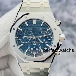 AP Watch Mechanical Wrist Watch Pilot Wristwatch Royal Oak Series 26240st Blue Plate Precision Steel Material 41mm Date Timing Function Automatic Mechanical Watch