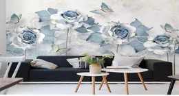 TV background wallpaper painting room living room simple beautiful warm flowers 3d 3d murals bedroom sofa bedside wallpaper97483356223674