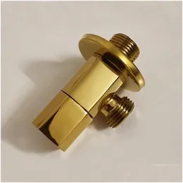 صمامات الزاوية S Gold Copper Plated Plentgle General Bathrate Water Stop Evalet AG8061 231205 Drop Droper Home Garden Faucets Dhhply dhply