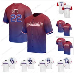 WBC Team Dominican Republic 2023 Baseball Classic Jersey Manny Machado Juan Soto WBC Guerrero Jr. Jeremy Pena Robinson Cano Julio Rodriguez Devers Franco