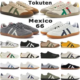 Tiger Mexico 66 Running Shoes Tokuten Mens Low Tops Triple Black White Gold Gold Bill Bill Women Sports Size 4-11