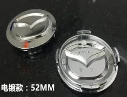 4x tampas centrais do cubo da roda de substituição para mazda totalmente cromado tamanho pequeno 52mm2544697