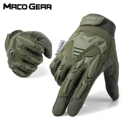 Guanti da ciclismo Tattico Camo Militare Esercito Guanto Sport Arrampicata Paintball Tiro Caccia Equitazione Sci Guanti con dita intere da uomo