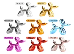 8 Colors Resin Shiny Balloon Dog Shape Statue Art Sculpture Figurine Craftwork Children Birthday Gift Home Decorations C02209665549